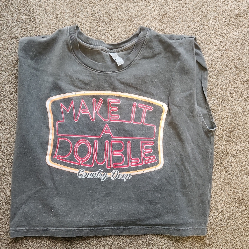 Gray Womens Shirt with Graphic Print